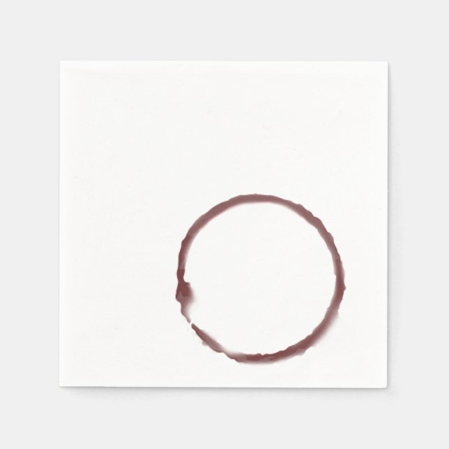 Guardanapo De Papel Ninho de cocktail manchado de vinho tinto (Frente)