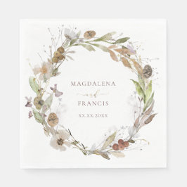 Guardanapo De Papel ninhos de flores silvestres do casamento