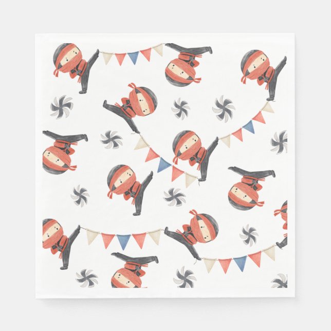 Guardanapo De Papel Ninja Party Paper Napkins (Frente)