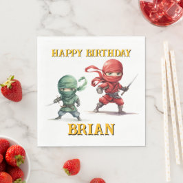 Guardanapo De Papel Ninja Warrior Birthday Party