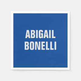 Guardanapo De Papel Nitidez arrojada, excelente nome minimalista azul