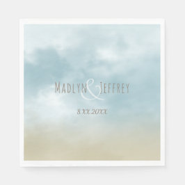 Guardanapo De Papel No casamento da praia do surf oceânico