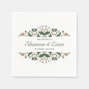 Guardanapo De Papel Nó Celta Casamento Personalizado Irlandês Flora