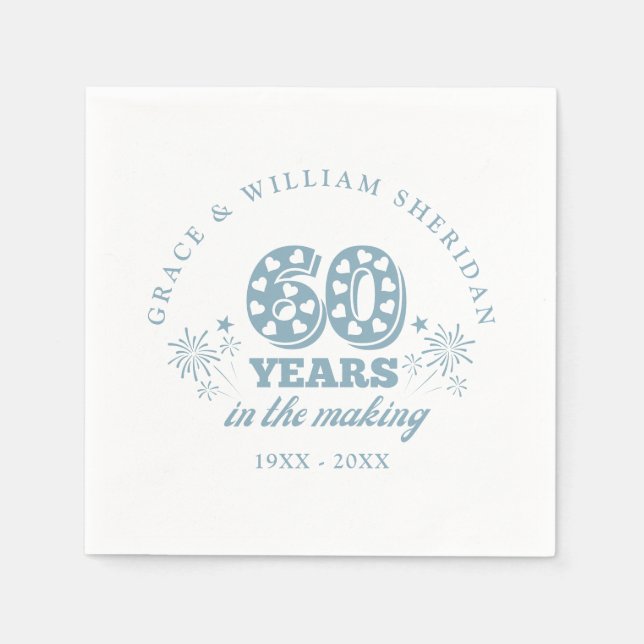 Guardanapo De Papel No Fazer 60º Aniversário de Casamento (Frente)