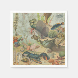 Guardanapo De Papel No mar, o partido "Ocean Marine Animal Party"