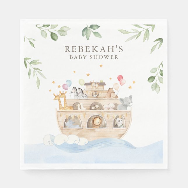 Guardanapo De Papel Noah's Ark Party Napkins (Frente)