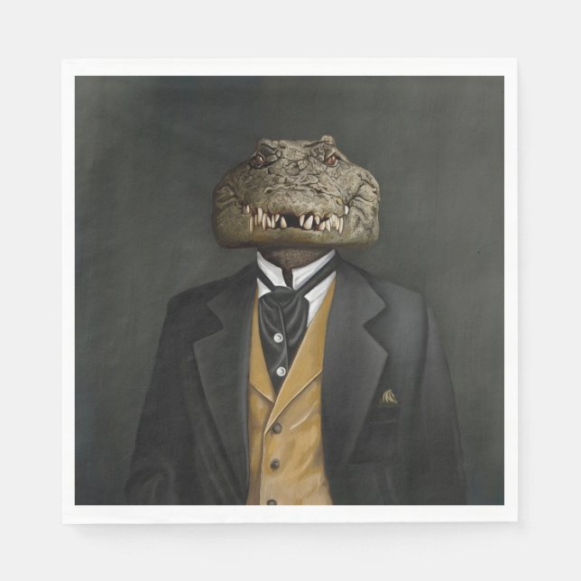 Guardanapo De Papel Noble Beasts - Dandy Crocodile  (Frente)