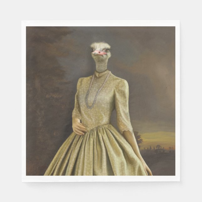Guardanapo De Papel Noble Beasts - Dandy Ostrich  (Frente)