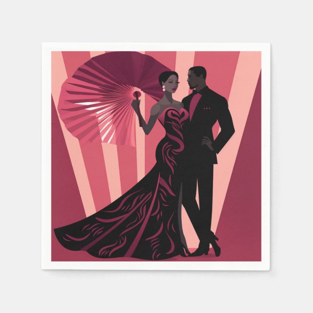 GUARDANAPO DE PAPEL NOIR ELEGANCE-RED #1 (Frente)