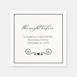 Guardanapo De Papel Noite antes do Janto de ensaio minimalista