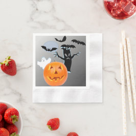 Guardanapo De Papel Noite Assombrada com Fantasmas e Bombas