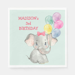 Guardanapo De Papel Noite de Balões do Partido Elefante Bonito