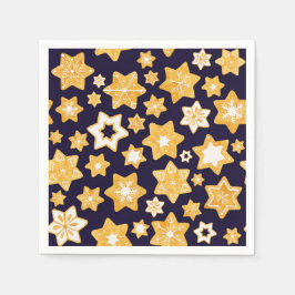 Guardanapo De Papel Noite de Cookie de Natal com fundo azul Marinho