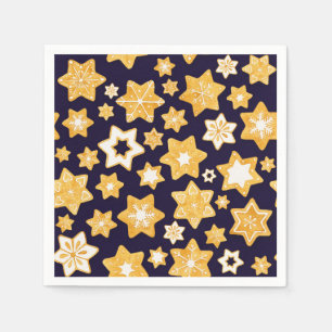 Guardanapo De Papel Noite de Cookie de Natal com fundo azul Marinho
