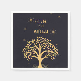 Guardanapo De Papel Noite de Elegância: Casamento Azul Escuro