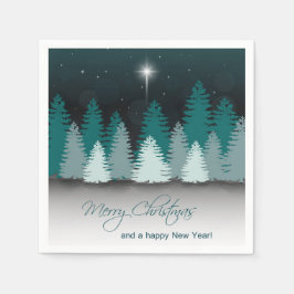 Guardanapo De Papel Noite de inverno com Estrela de Belém