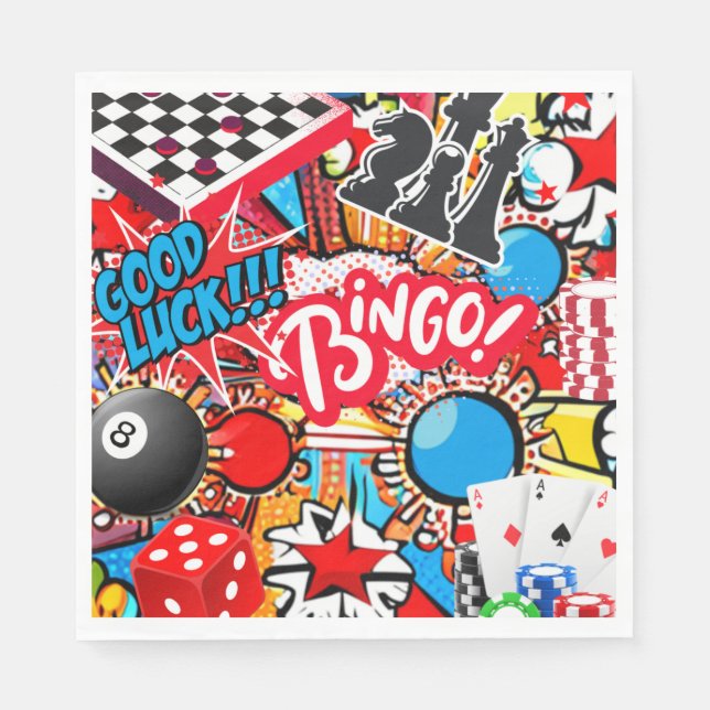 Guardanapo De Papel Noite de jogo (Frente)