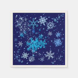 Guardanapo De Papel Noite de Natal em queda de neve
