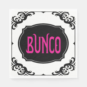 Guardanapo De Papel Noite do Partido Bunco Rosa Moderno Elegante