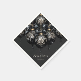 Guardanapo De Papel Noite elegante de preto e ouro, luxo de Natal