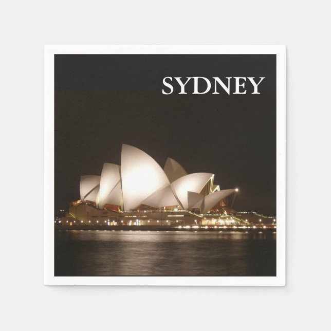 Guardanapo De Papel Noite na Ópera Cocktail Napkin (Frente)