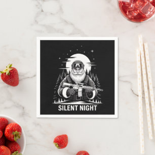 Guardanapo De Papel Noite Silenciosa Papai Noel Natal Veterano Militar