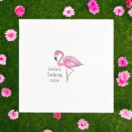 Guardanapo De Papel Noiva de Flamingo Rosa Tribo de Revoada Despedida