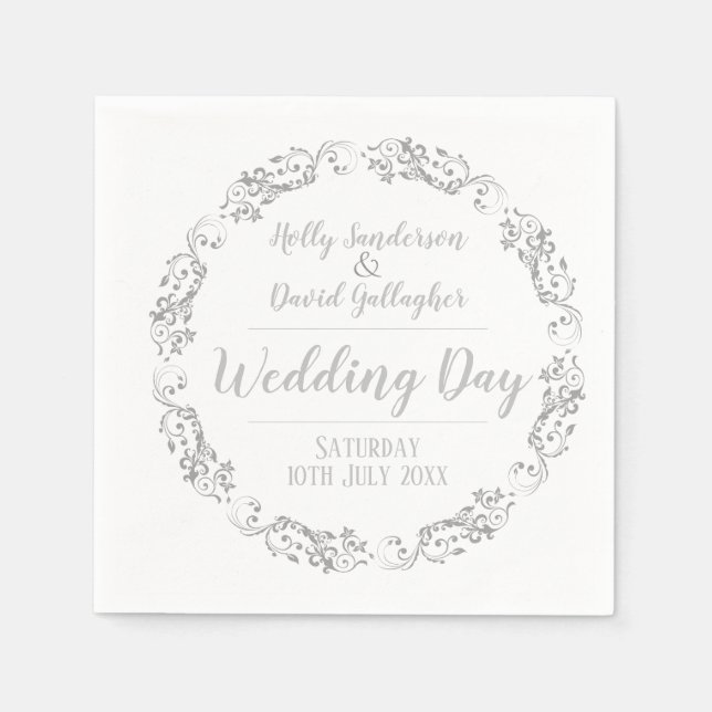 Guardanapo De Papel Noiva e Casamento de Groom Napkin (Frente)