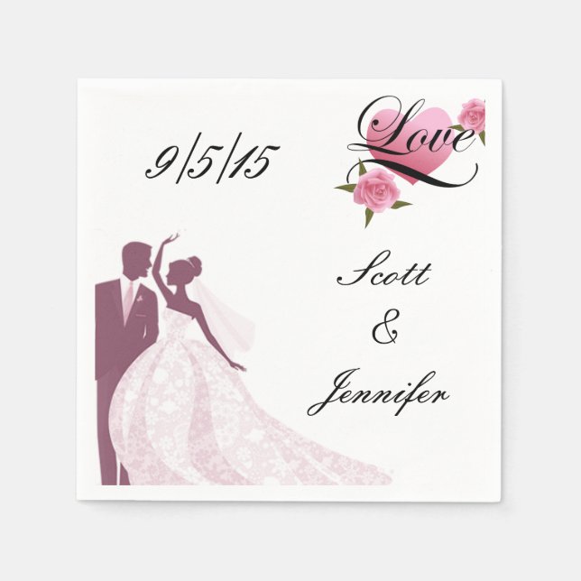 Guardanapo De Papel Noiva e Groom Napkins (Frente)