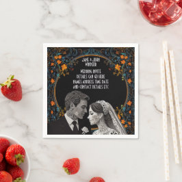 Guardanapo De Papel Noiva e noivo clássico delicado