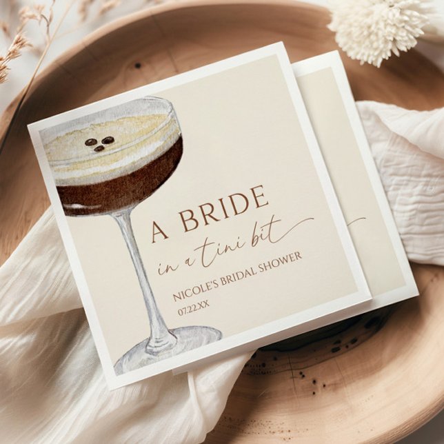 Guardanapo De Papel Noiva Em Um Pouco De Martini de Expresso Noivado (Criador carregado)