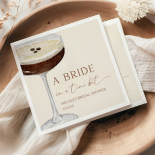 Guardanapo De Papel Noiva Em Um Tini Bit Expresso Martini Chá de Noiva