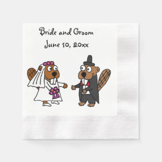 Guardanapo De Papel Noiva Engraçada e Design de Casamento de Salva-do-