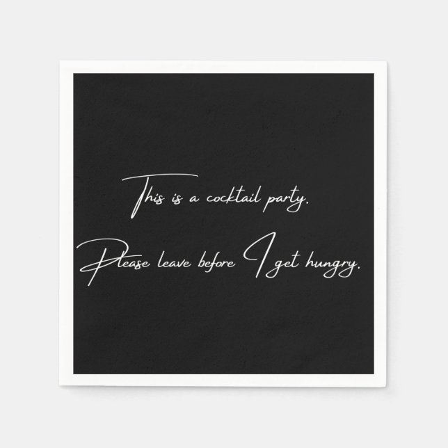 Guardanapo De Papel Noiva engraçada festa negra (Frente)