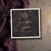 Noiva Escura Vitoriana Lace Crest Peony Casamento 