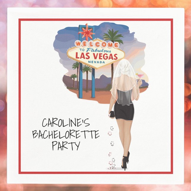 Guardanapo De Papel Noiva Morena de Las Vegas Noiva Personalizada (Criador carregado)