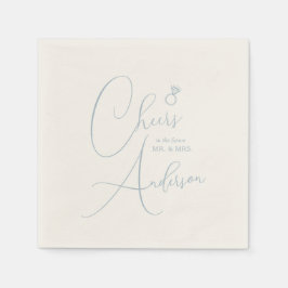 Guardanapo De Papel Noivado aplaude o futuro Sr. e Sra.