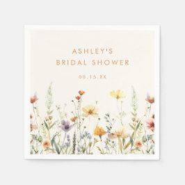 Guardanapo De Papel Noivado de Flor Silvestre Rústica