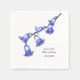 Guardanapo De Papel Noivado do Flor Chic Bluebell