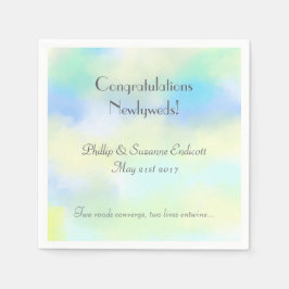 Guardanapo De Papel Noivos Elegantes Amarelos Amarelos