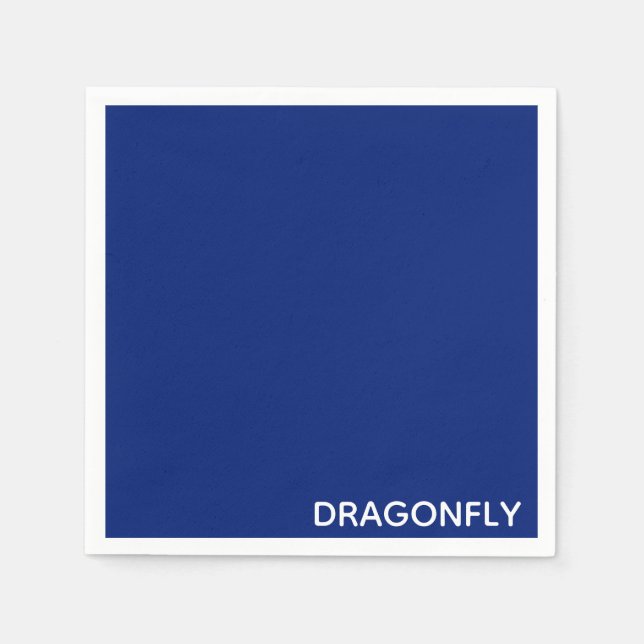 Guardanapo De Papel Nome da cor azul do Dragonfly (Frente)