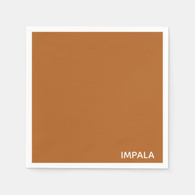 Guardanapo De Papel Nome da cor castanho do Impala (Frente)