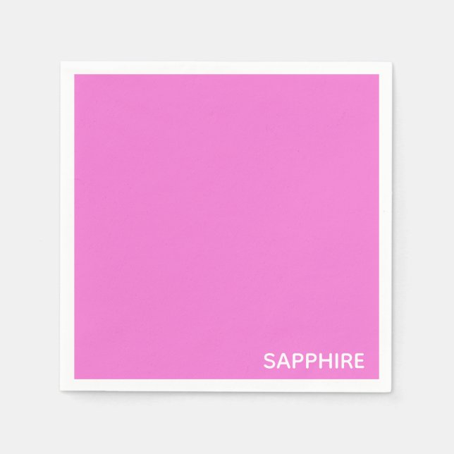 Guardanapo De Papel Nome da cor rosa de apphire (Frente)