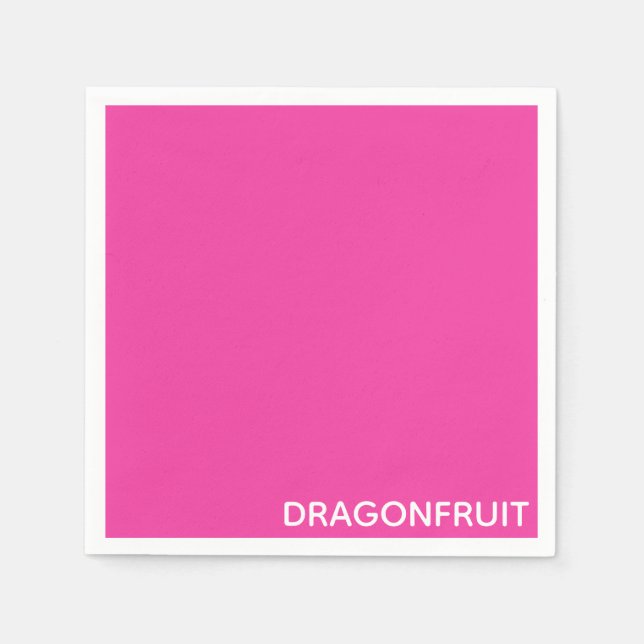 Guardanapo De Papel nome da cor rosa dragão-fruta (Frente)