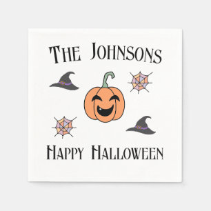 Guardanapo De Papel Nome da Família de Festas de Halloween