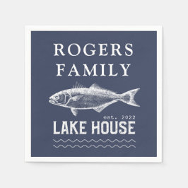Guardanapo De Papel Nome da Família Lake House