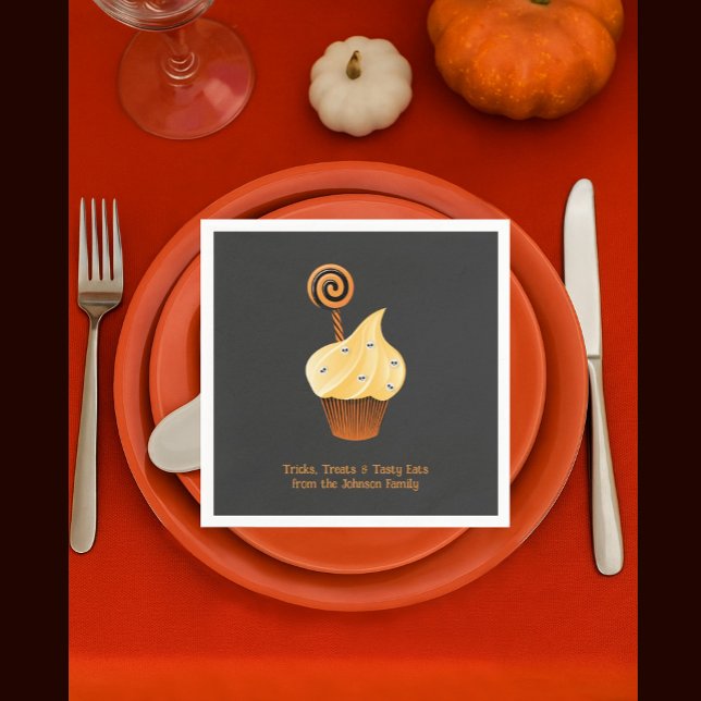 Guardanapo De Papel Nome da família personalizada Halloween Napkins (Criador carregado)