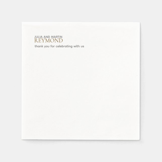 Guardanapo De Papel Nome da família / Sobrenome com palavras personali (Frente)