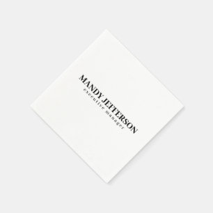 Guardanapo De Papel Nome de adição moderno e elegante profissional
