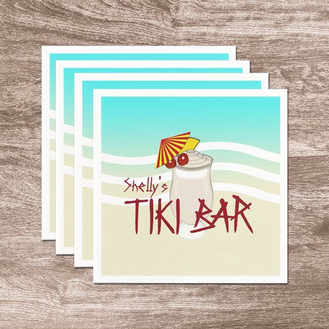 Guardanapo De Papel Nome de bebida congelado Bar de Tiki (Criador carregado)